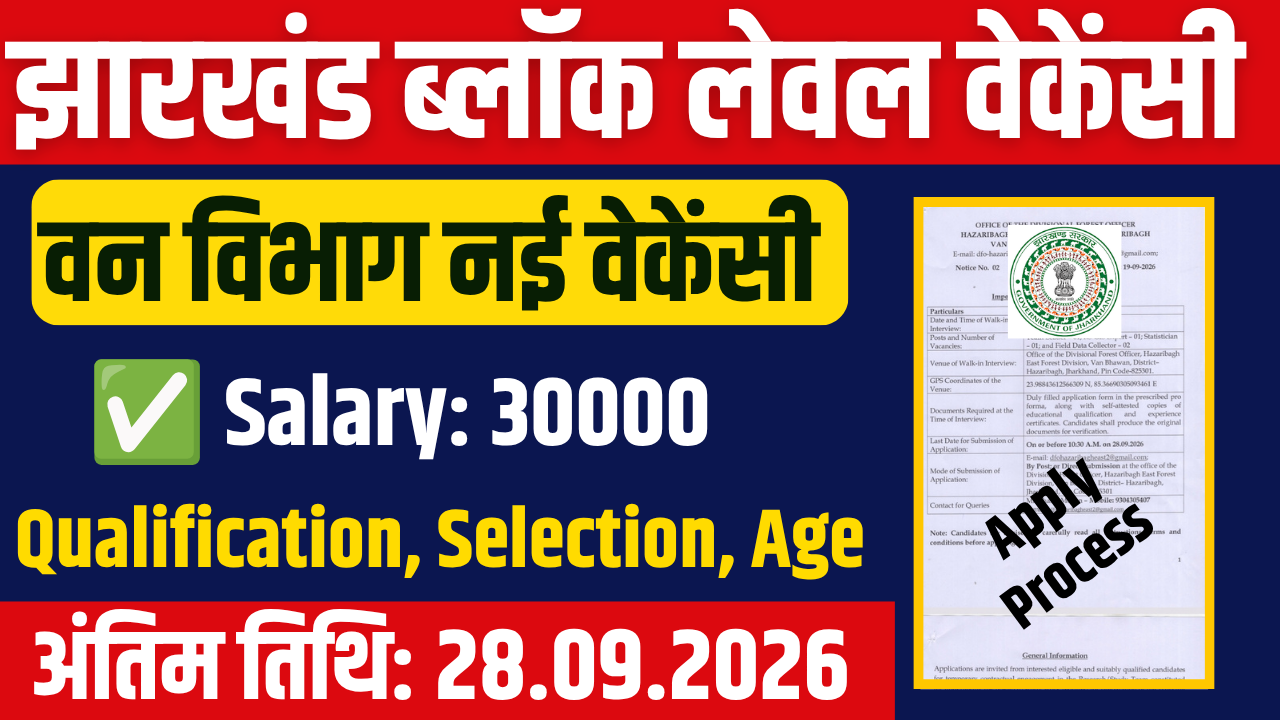 Hazaribagh Forest Division Recruitment 2026
